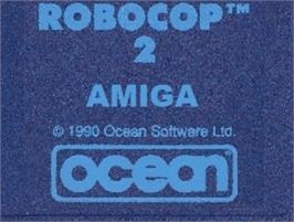 Top of cartridge artwork for Robocop 2 on the Commodore Amiga.