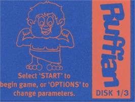 Top of cartridge artwork for Ruffian on the Commodore Amiga.