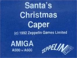 Top of cartridge artwork for Saint And Greavsie on the Commodore Amiga.