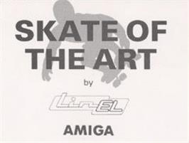 Top of cartridge artwork for Skate Of The Art on the Commodore Amiga.