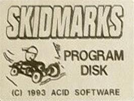 Top of cartridge artwork for Skidmarks on the Commodore Amiga.