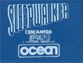 Top of cartridge artwork for Sleepwalker on the Commodore Amiga.