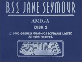 Top of cartridge artwork for Spacewrecked: 14 Billion Light Years From Earth on the Commodore Amiga.