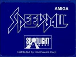 Top of cartridge artwork for Speedball on the Commodore Amiga.