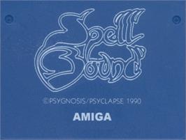 Top of cartridge artwork for Spellbound! on the Commodore Amiga.