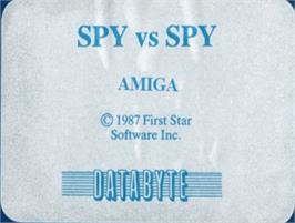 Top of cartridge artwork for Spy vs. Spy on the Commodore Amiga.
