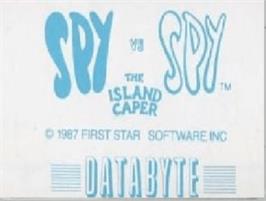 Top of cartridge artwork for Spy vs. Spy II: The Island Caper on the Commodore Amiga.