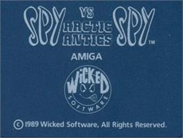 Top of cartridge artwork for Spy vs. Spy III: Arctic Antics on the Commodore Amiga.