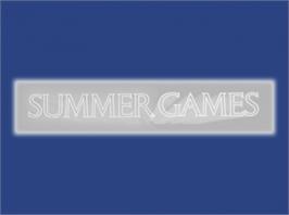 Top of cartridge artwork for Summer Games on the Commodore Amiga.