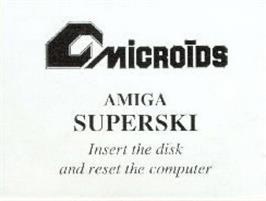 Top of cartridge artwork for Super Ski on the Commodore Amiga.