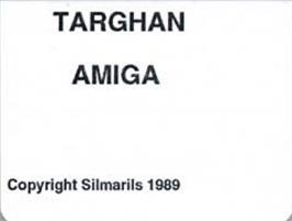 Top of cartridge artwork for Targhan on the Commodore Amiga.