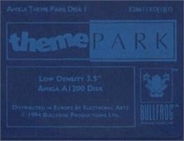 Top of cartridge artwork for Theme Park on the Commodore Amiga.