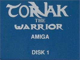 Top of cartridge artwork for Torvak The Warrior on the Commodore Amiga.