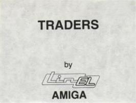 Top of cartridge artwork for Traders on the Commodore Amiga.