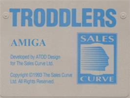 Top of cartridge artwork for Troddlers on the Commodore Amiga.