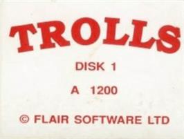 Top of cartridge artwork for Trolls on the Commodore Amiga.