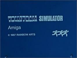 Top of cartridge artwork for Volleyball Simulator on the Commodore Amiga.