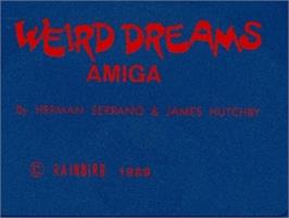 Top of cartridge artwork for Weird Dreams on the Commodore Amiga.