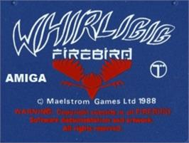 Top of cartridge artwork for Whirligig on the Commodore Amiga.