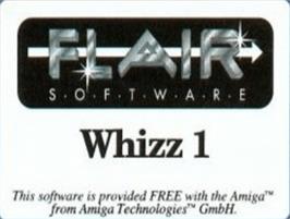 Top of cartridge artwork for Whizz on the Commodore Amiga.