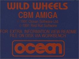 Top of cartridge artwork for Wild Wheels on the Commodore Amiga.