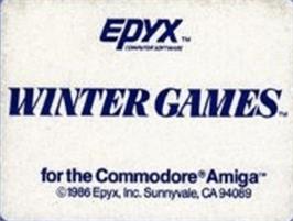 Top of cartridge artwork for Winter Games on the Commodore Amiga.
