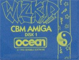 Top of cartridge artwork for Wizkid on the Commodore Amiga.
