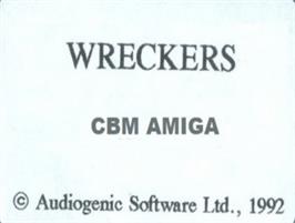 Top of cartridge artwork for Wreckers on the Commodore Amiga.