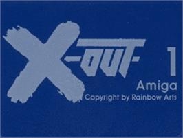 Top of cartridge artwork for X-Out on the Commodore Amiga.