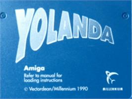 Top of cartridge artwork for Yolanda on the Commodore Amiga.