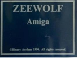 Top of cartridge artwork for Zeewolf on the Commodore Amiga.