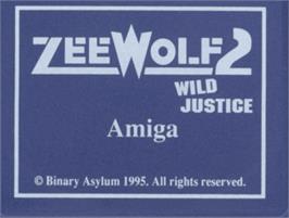 Top of cartridge artwork for Zeewolf 2: Wild Justice on the Commodore Amiga.