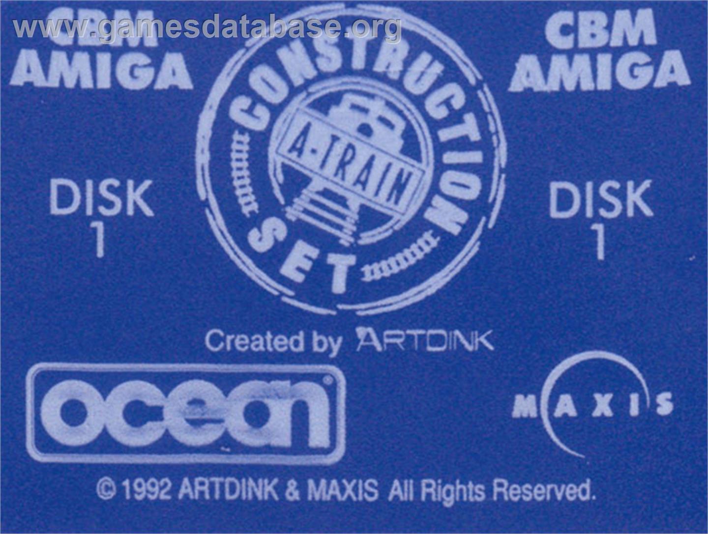 A-Train Construction Set - Commodore Amiga - Artwork - Cartridge Top