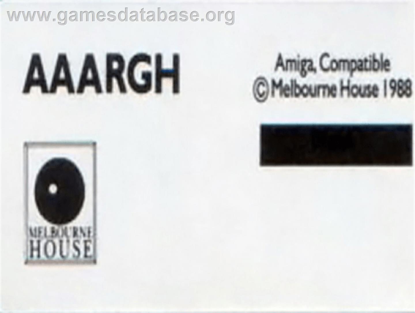 Aaargh - Commodore Amiga - Artwork - Cartridge Top