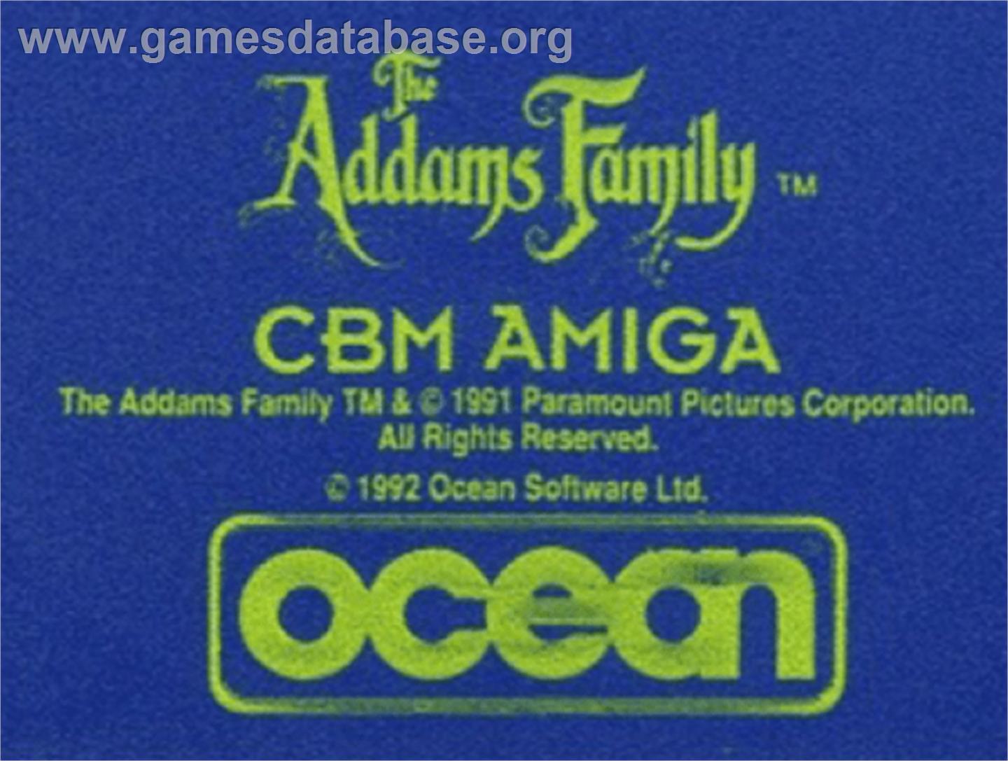 Addams Family, The - Commodore Amiga - Artwork - Cartridge Top