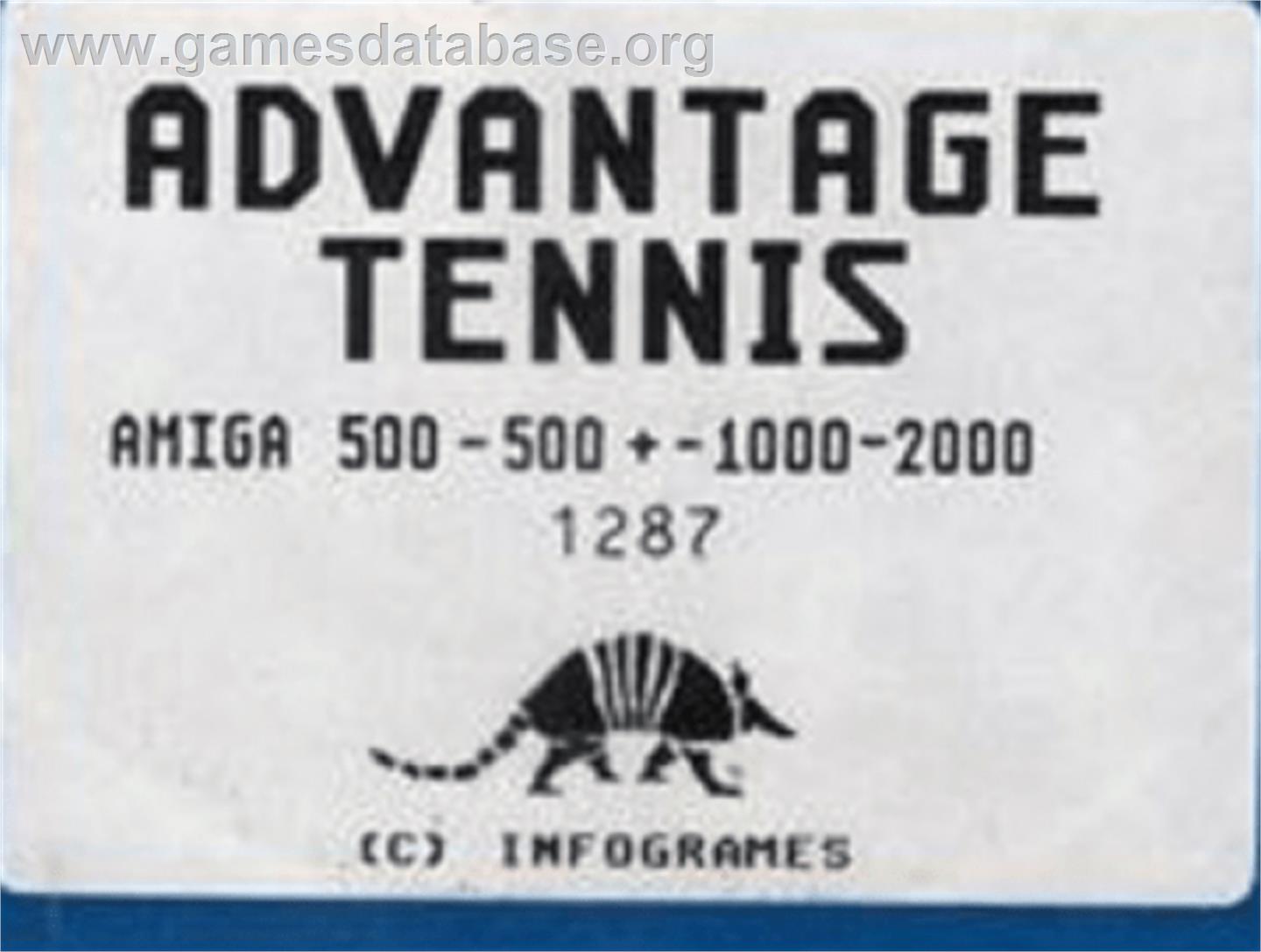Advantage Tennis - Commodore Amiga - Artwork - Cartridge Top