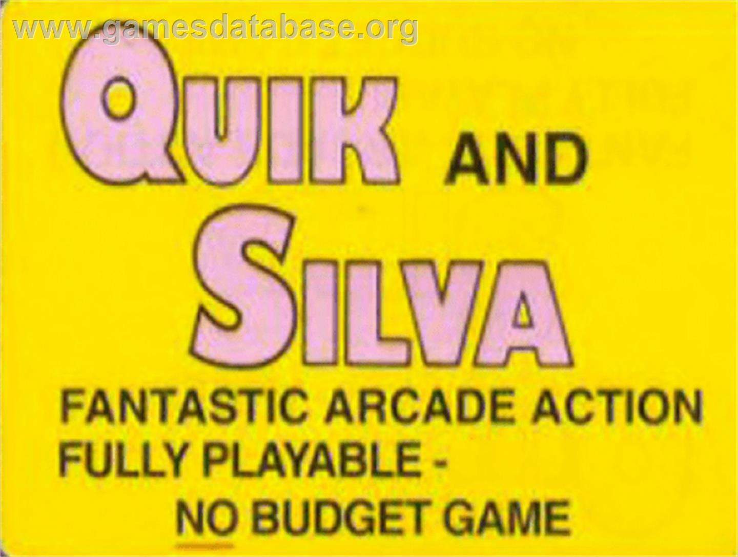 Adventures Of Quik And Silva, The - Commodore Amiga - Artwork - Cartridge Top