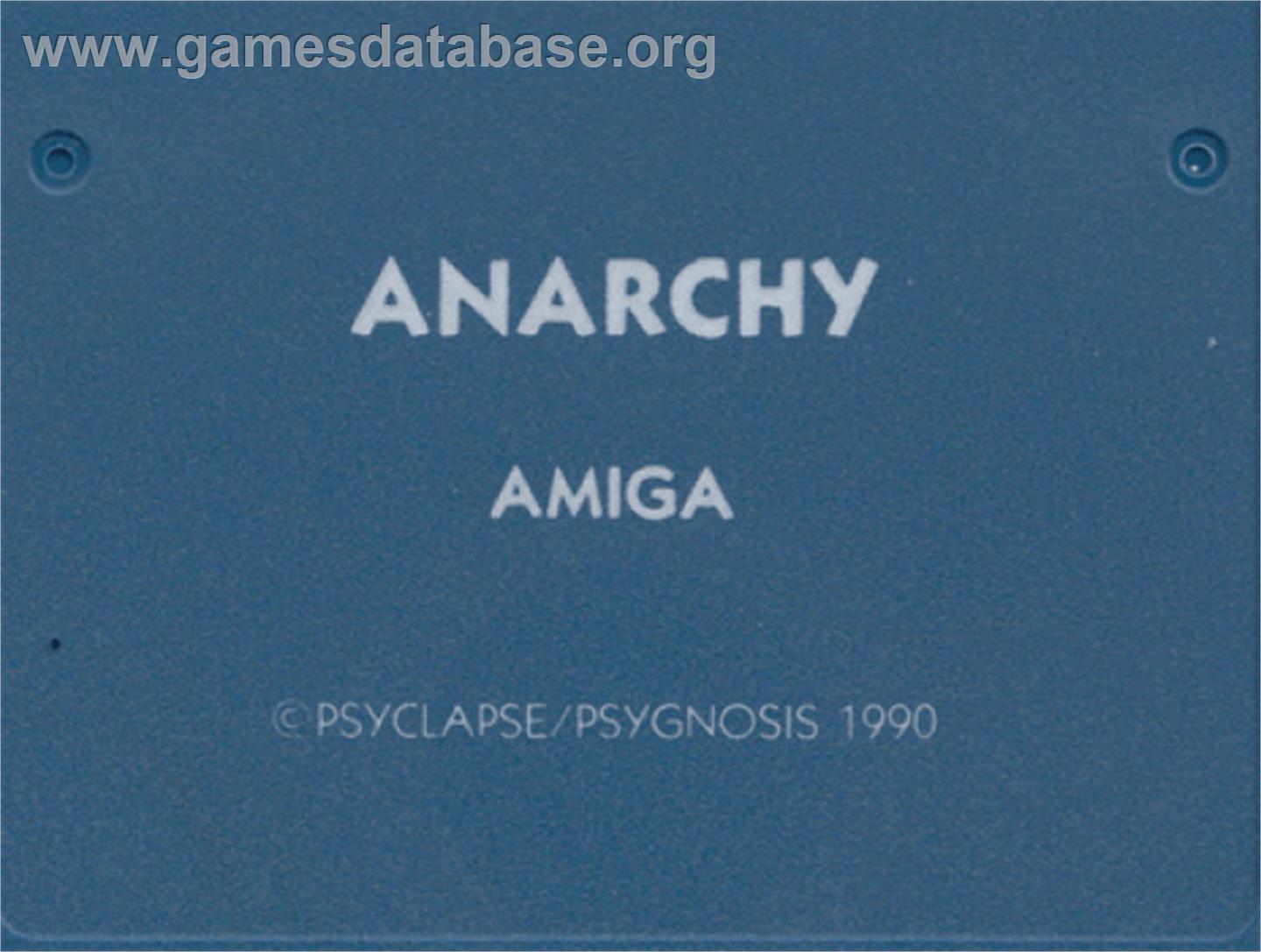 Anarchy - Commodore Amiga - Artwork - Cartridge Top