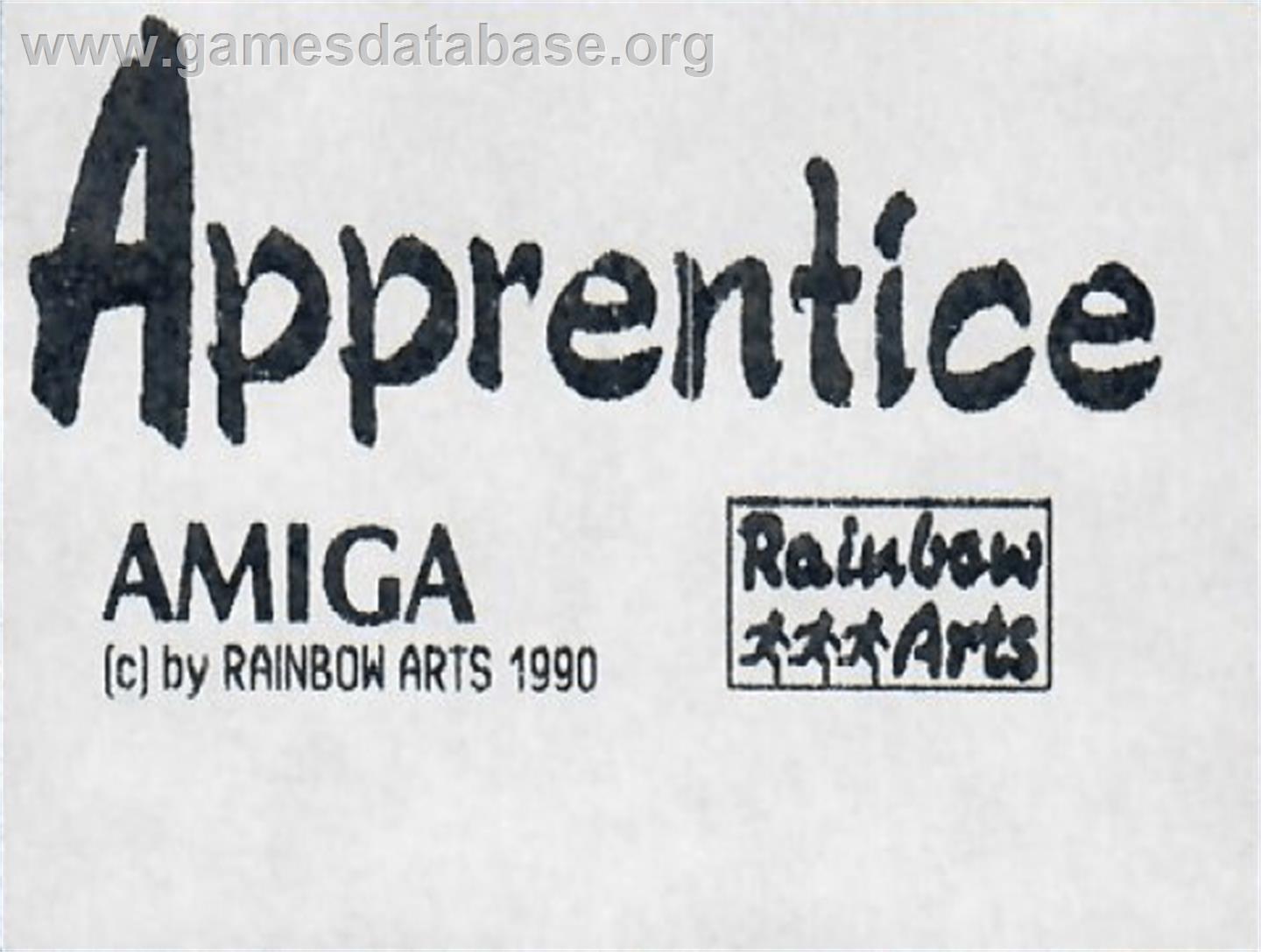 Apprentice - Commodore Amiga - Artwork - Cartridge Top