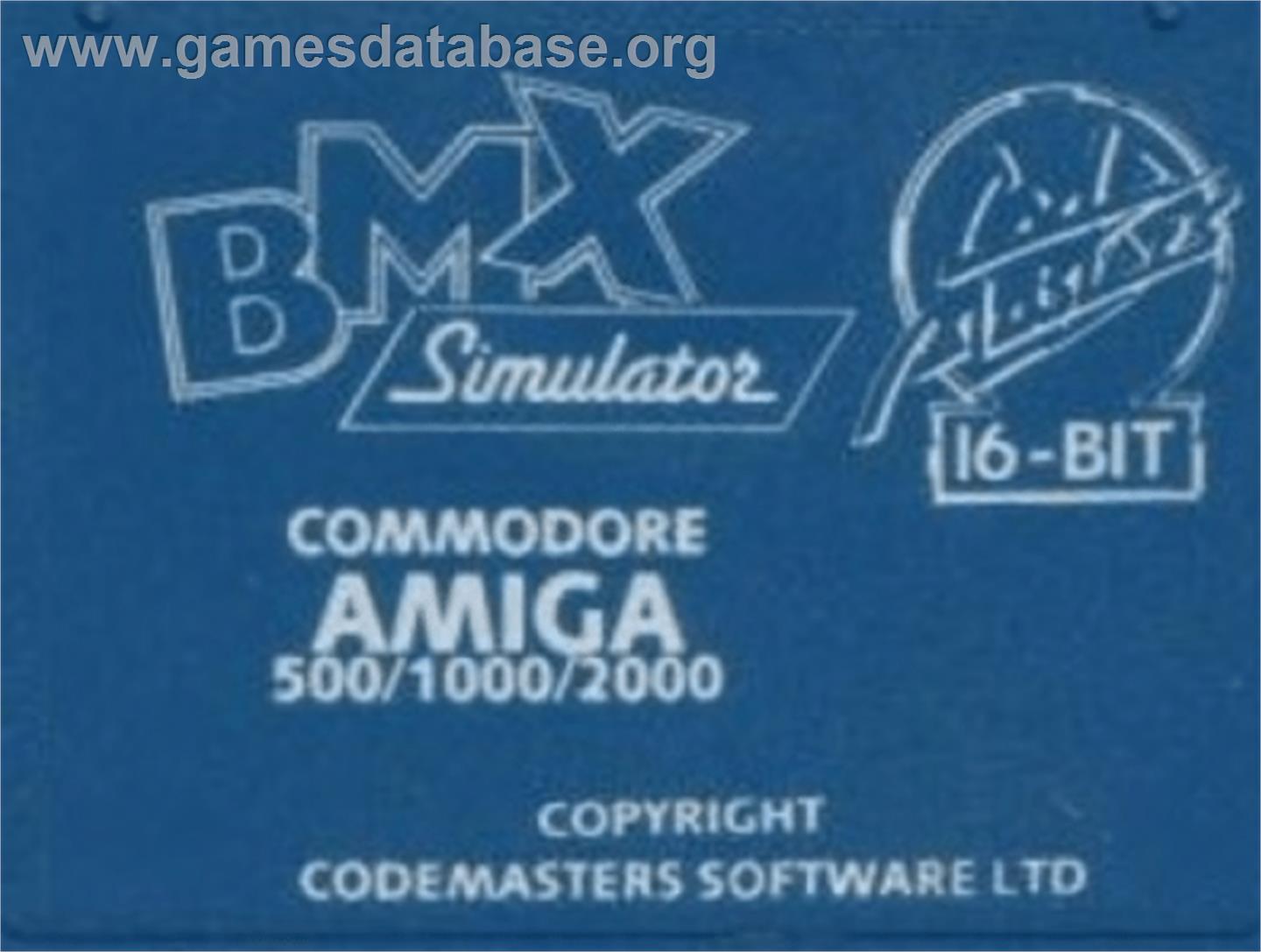 BMX Simulator - Commodore Amiga - Artwork - Cartridge Top