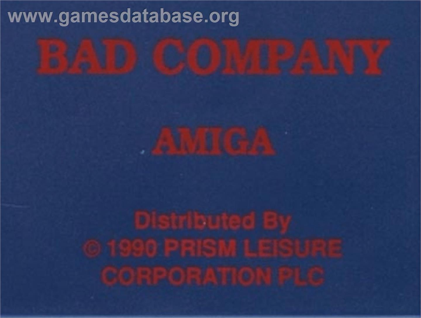 Bad Company - Commodore Amiga - Artwork - Cartridge Top