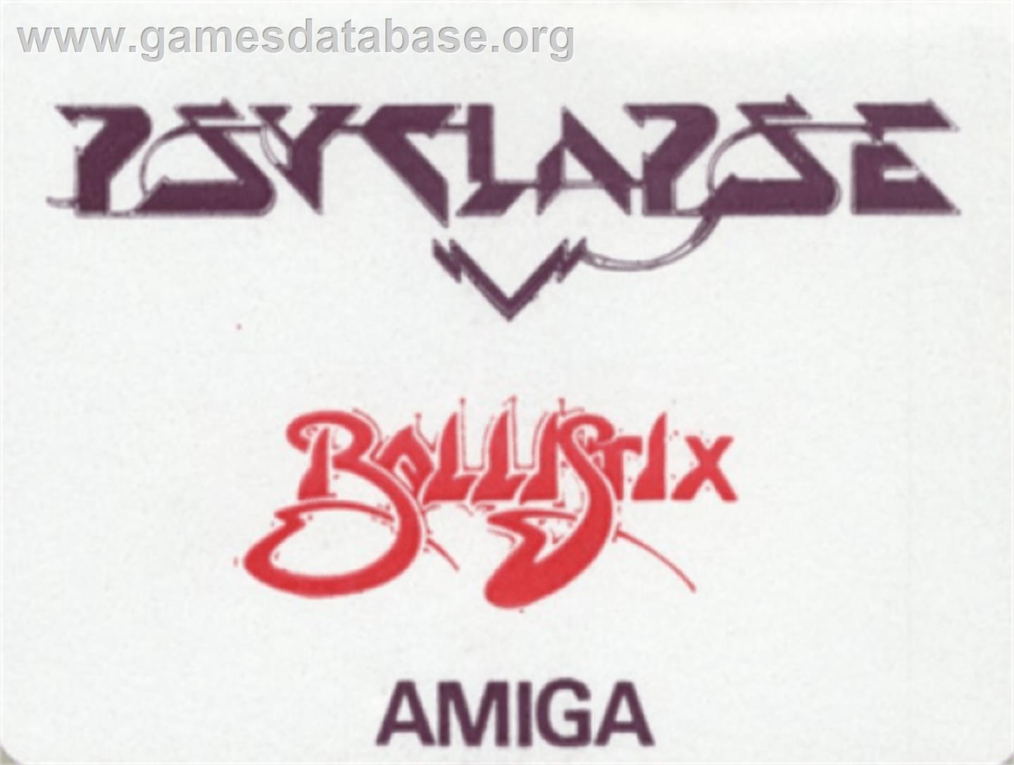 Ballistix - Commodore Amiga - Artwork - Cartridge Top
