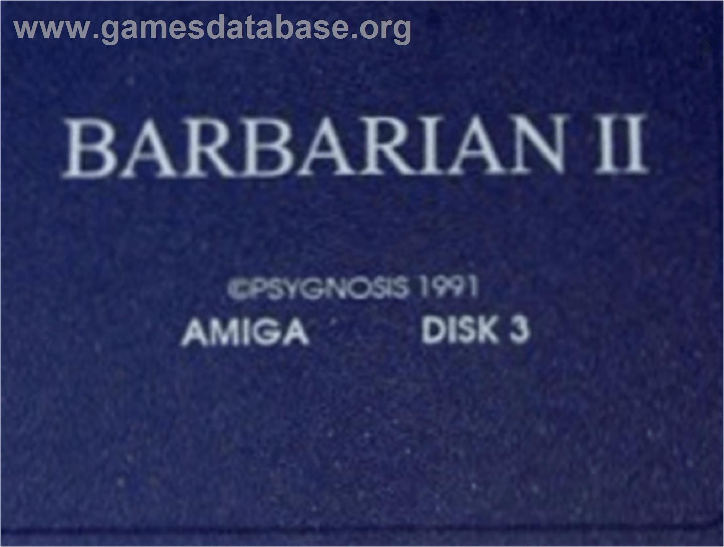 Barbarian 2 - Commodore Amiga - Artwork - Cartridge Top