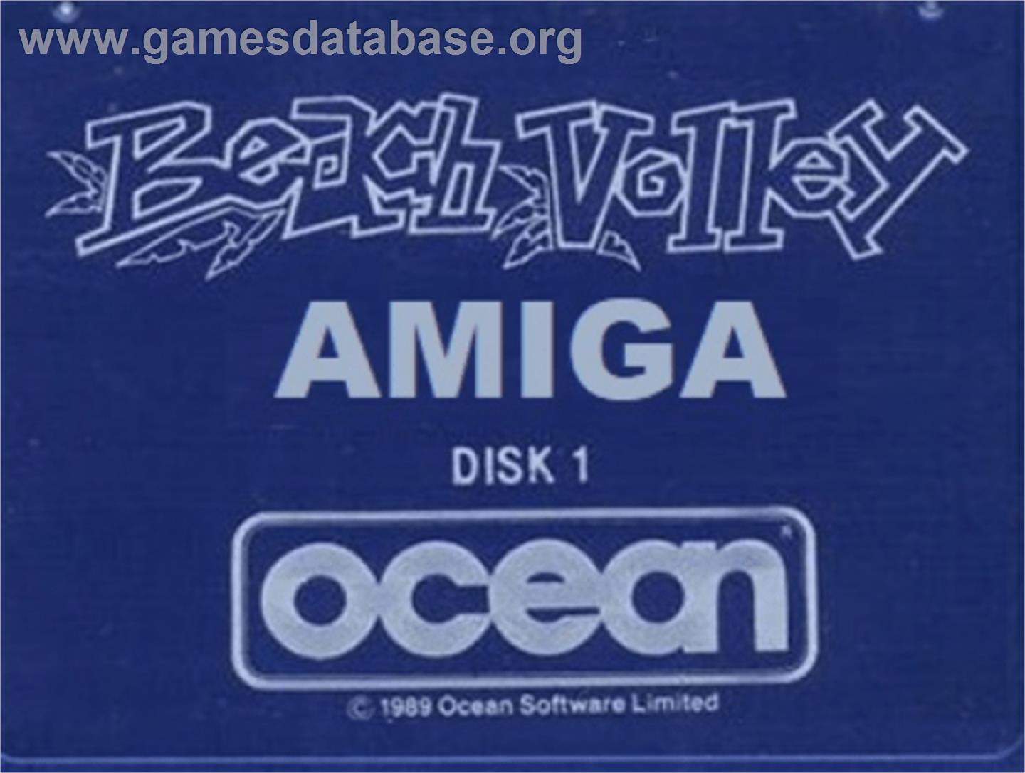 Beach Volley - Commodore Amiga - Artwork - Cartridge Top