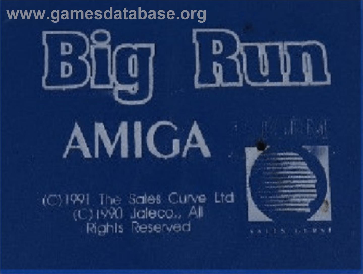 Big Run - Commodore Amiga - Artwork - Cartridge Top