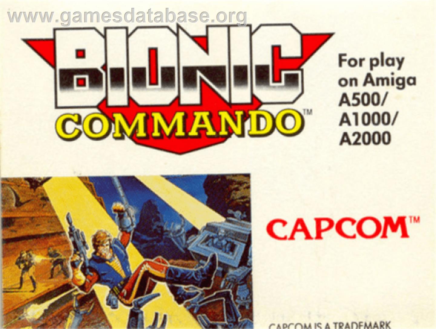 Bionic Commando - Commodore Amiga - Artwork - Cartridge Top