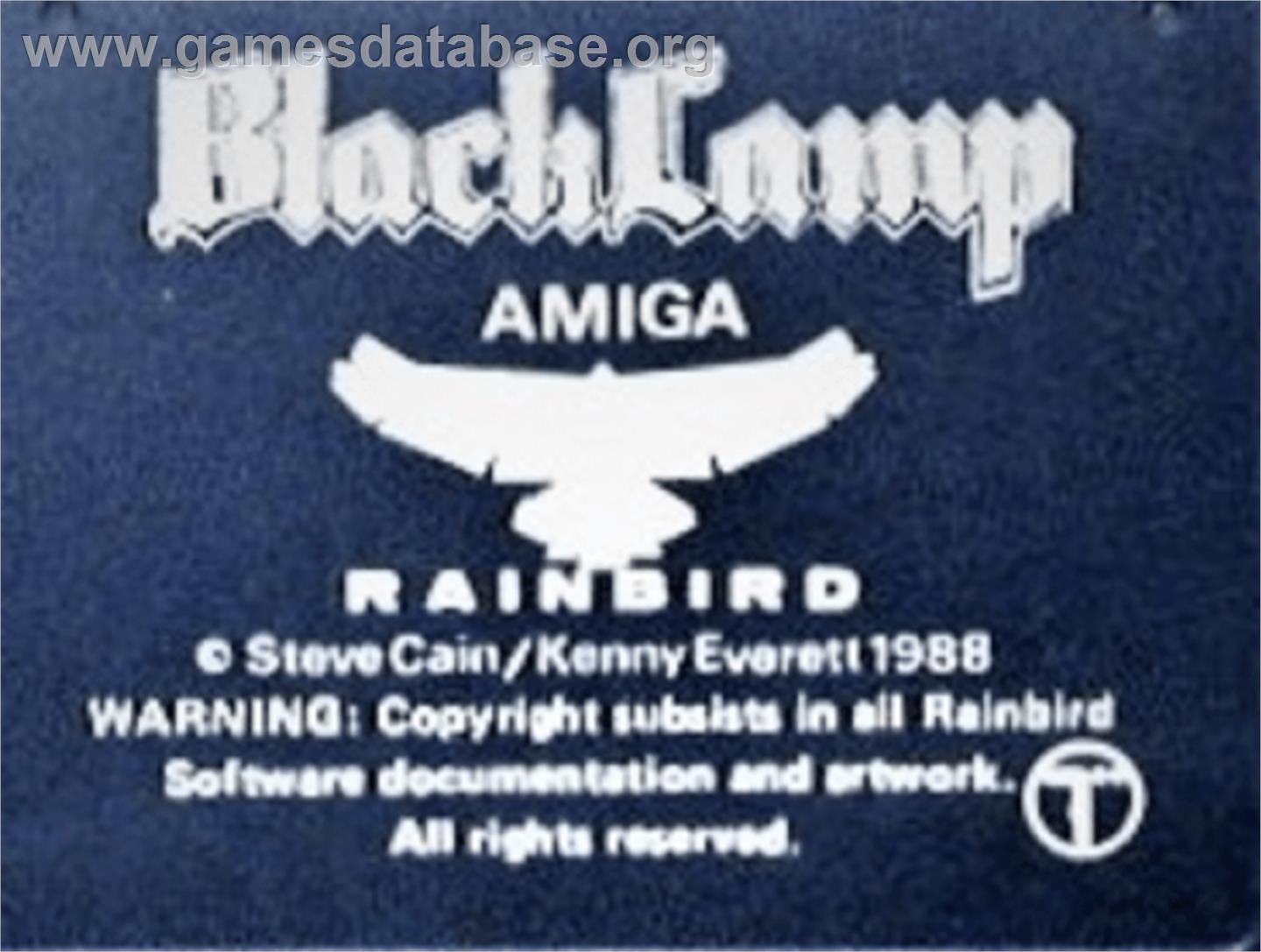 Black Lamp - Commodore Amiga - Artwork - Cartridge Top