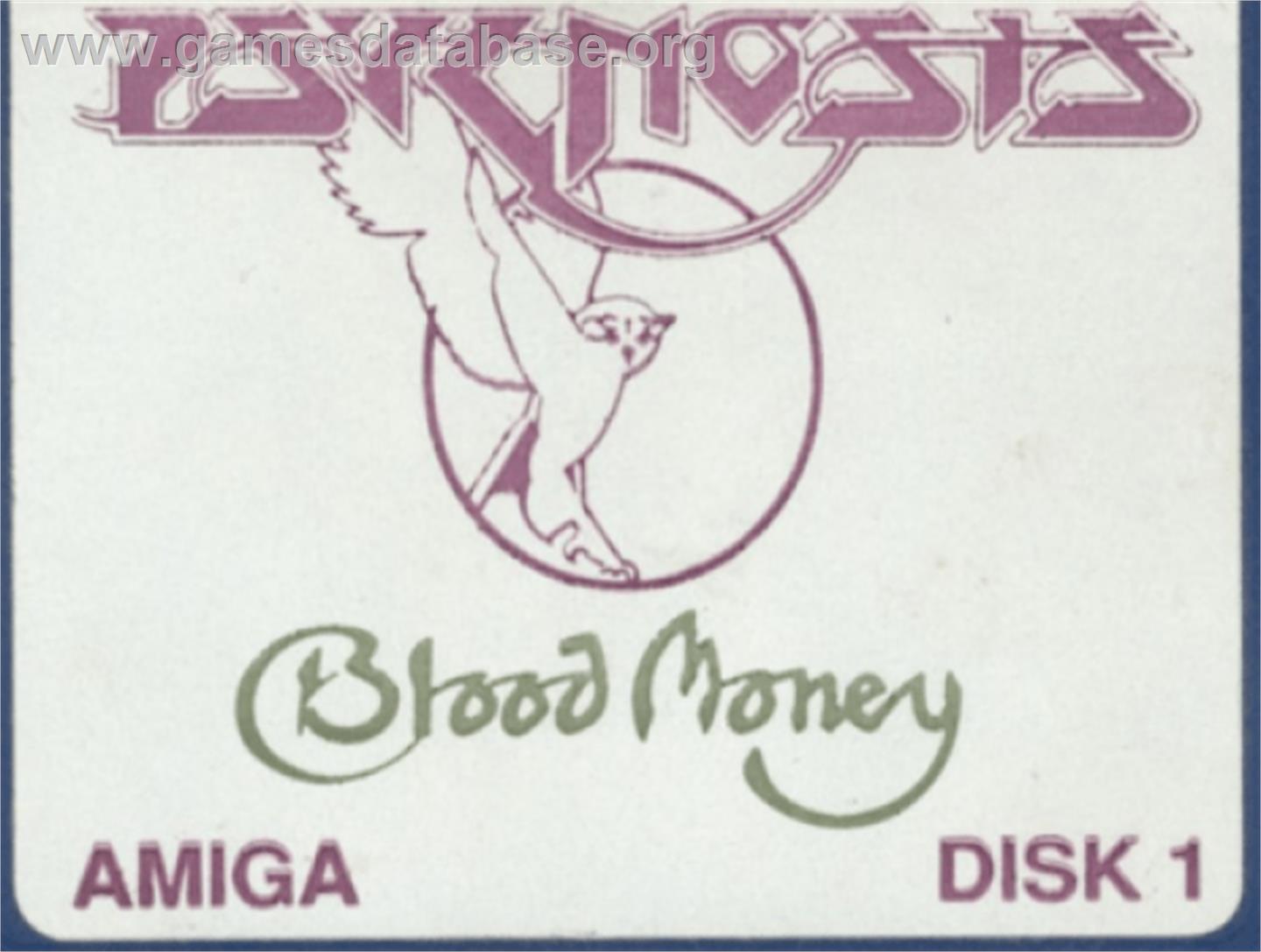 Blood Money - Commodore Amiga - Artwork - Cartridge Top