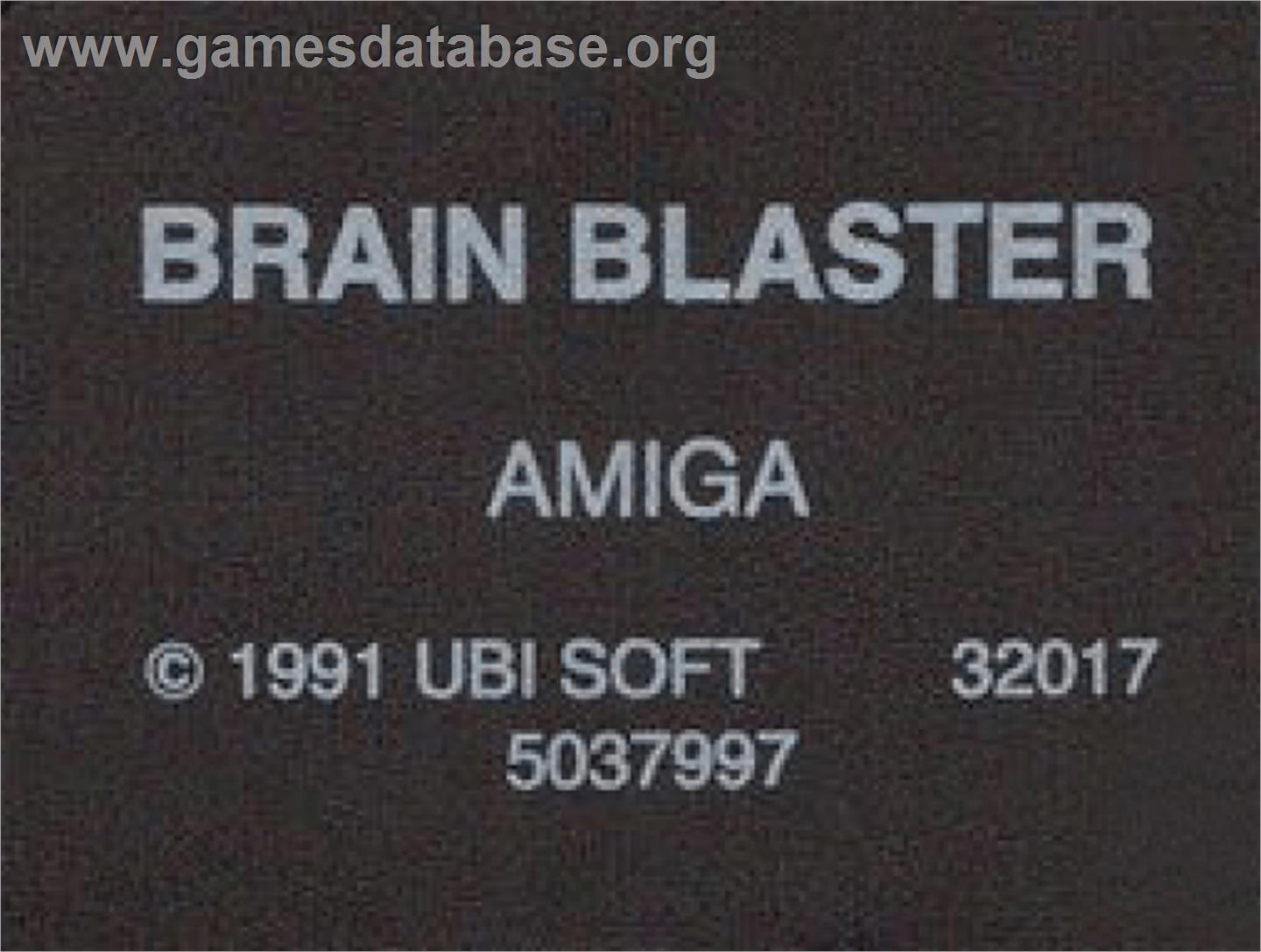 Brain Blasters - Commodore Amiga - Artwork - Cartridge Top