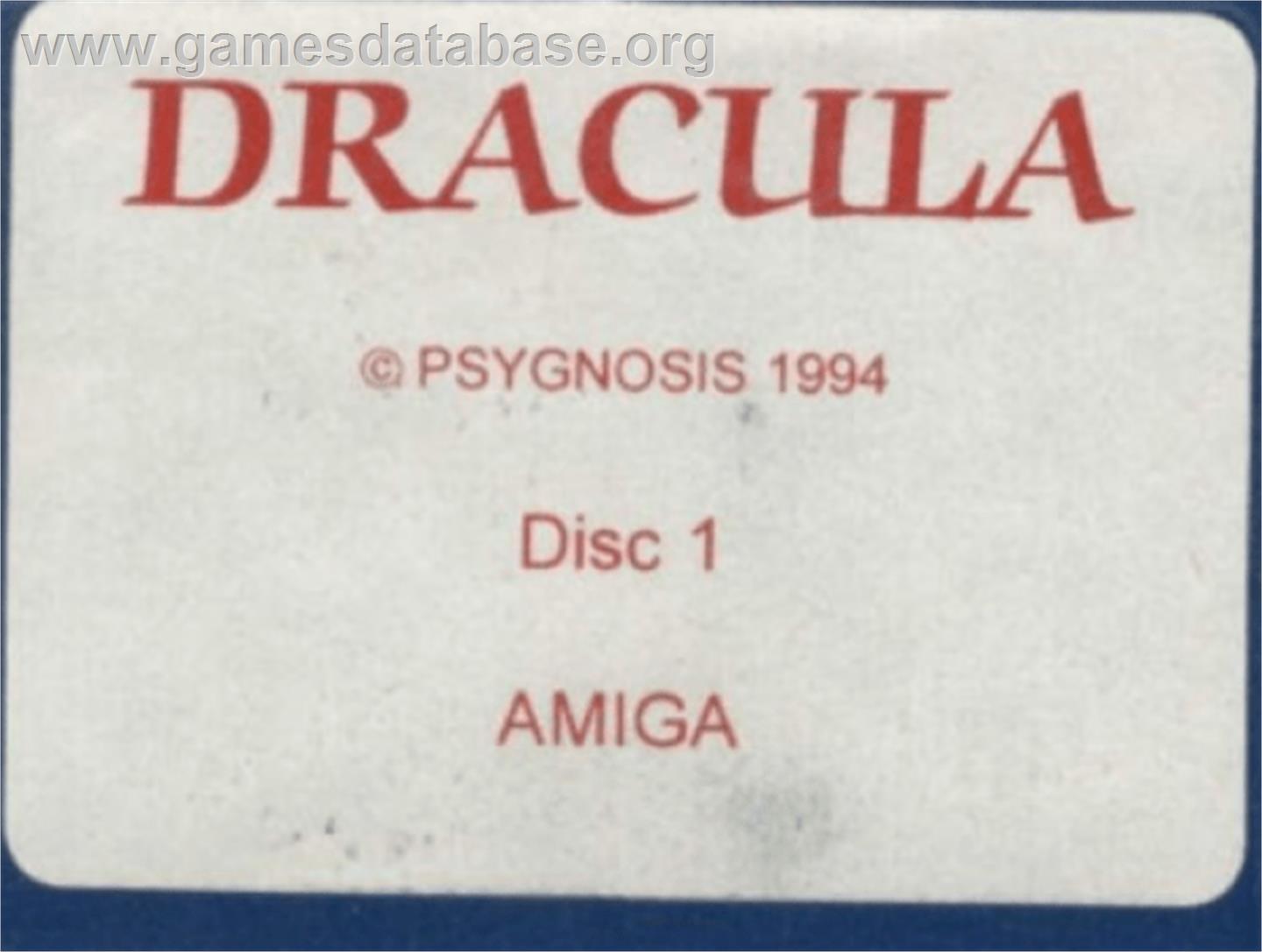 Bram Stoker's Dracula - Commodore Amiga - Artwork - Cartridge Top